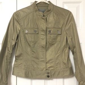 Ann Taylor Jacket olive gold STUNNING